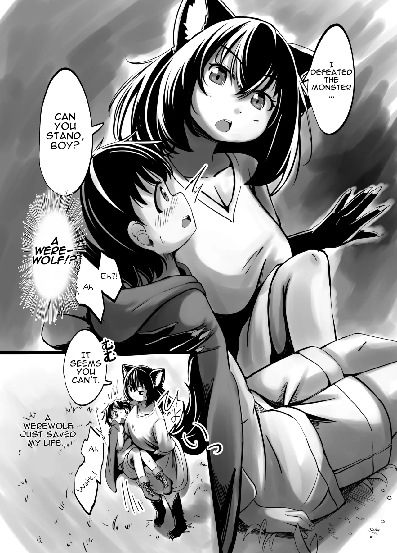 Kowai Jinrou Onee-san no Uchi Ni Tsurekomarete Kyousei Koubi Saserareta Ohanashi - A story of a werewolf woman who took me into her house and forced me to mate with her page 4 full