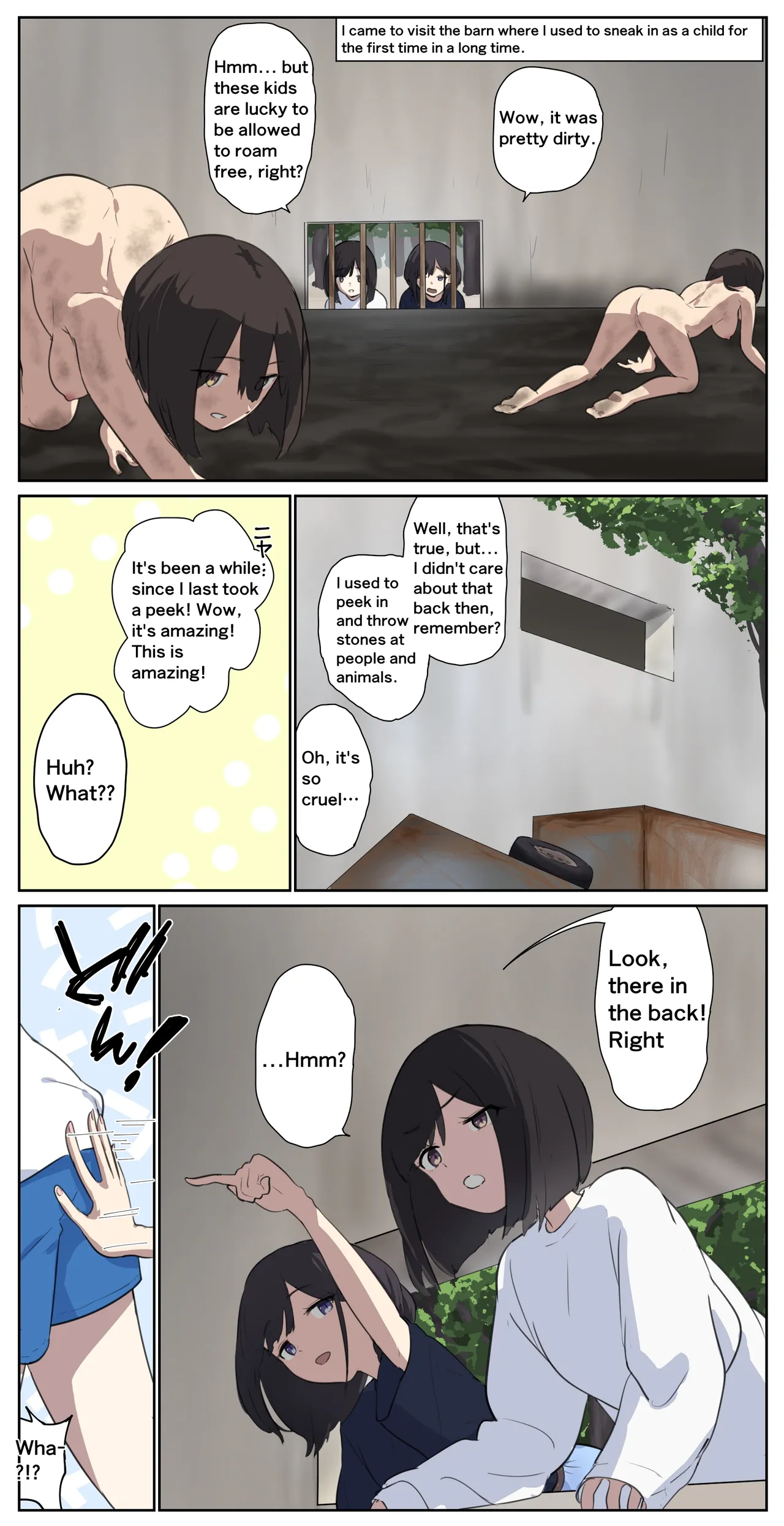 A girl left in a human barn by her friend《Part 1》 page 1 full