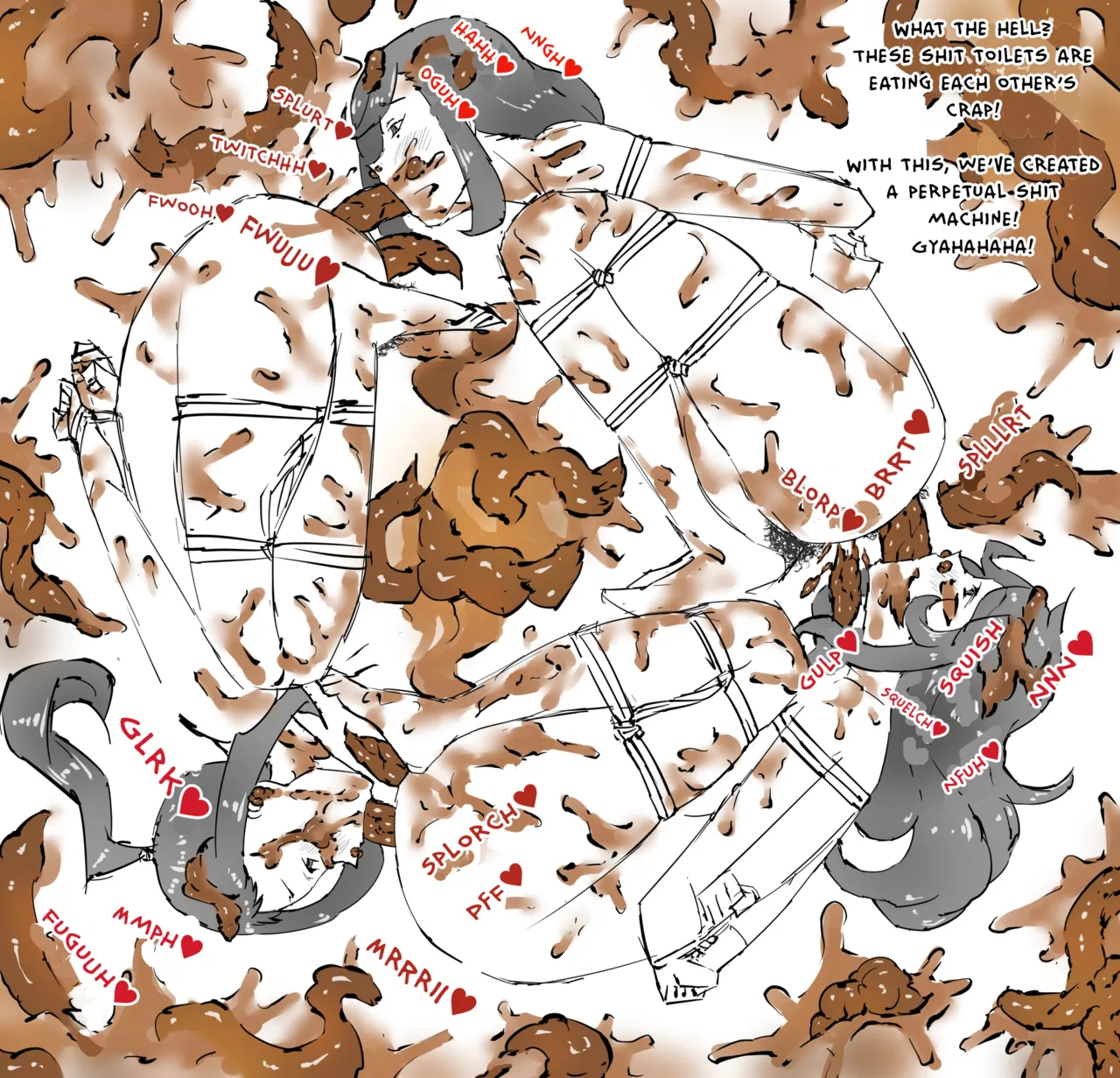 Gluttonous Scat Squishing Sisters - Idea Notebook - "Shit Lab!" page 4 full