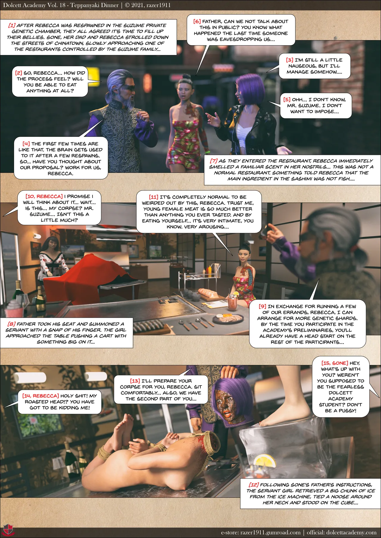 多尔赛特学院系列 第 18 卷 - 铁板烧晚餐 page 3 full