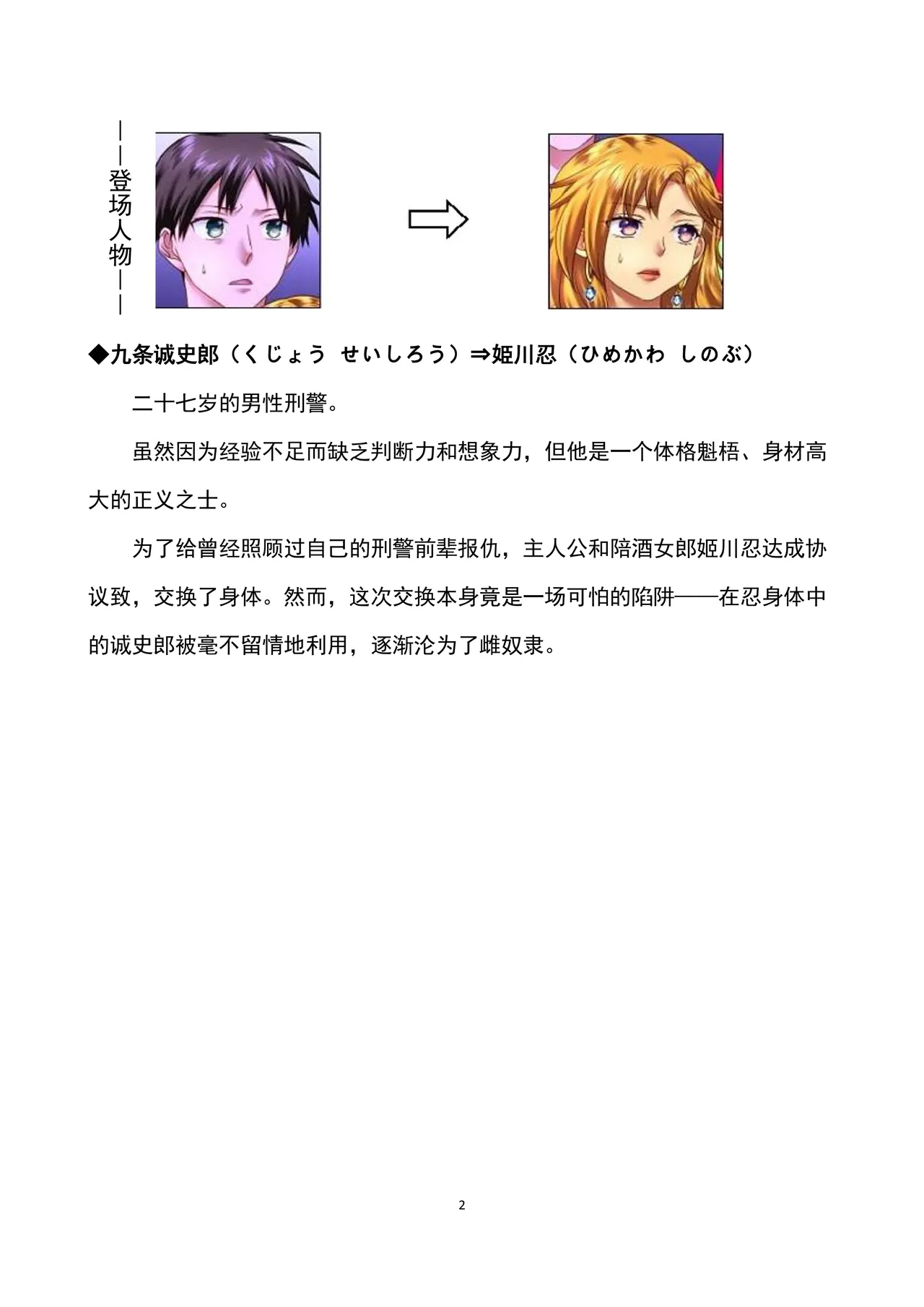 Seiten Keiji ~Kujou Seishirou no Jukujo Tenraku~|性转刑警～九条诚史郎的熟女转落～ page 3 full