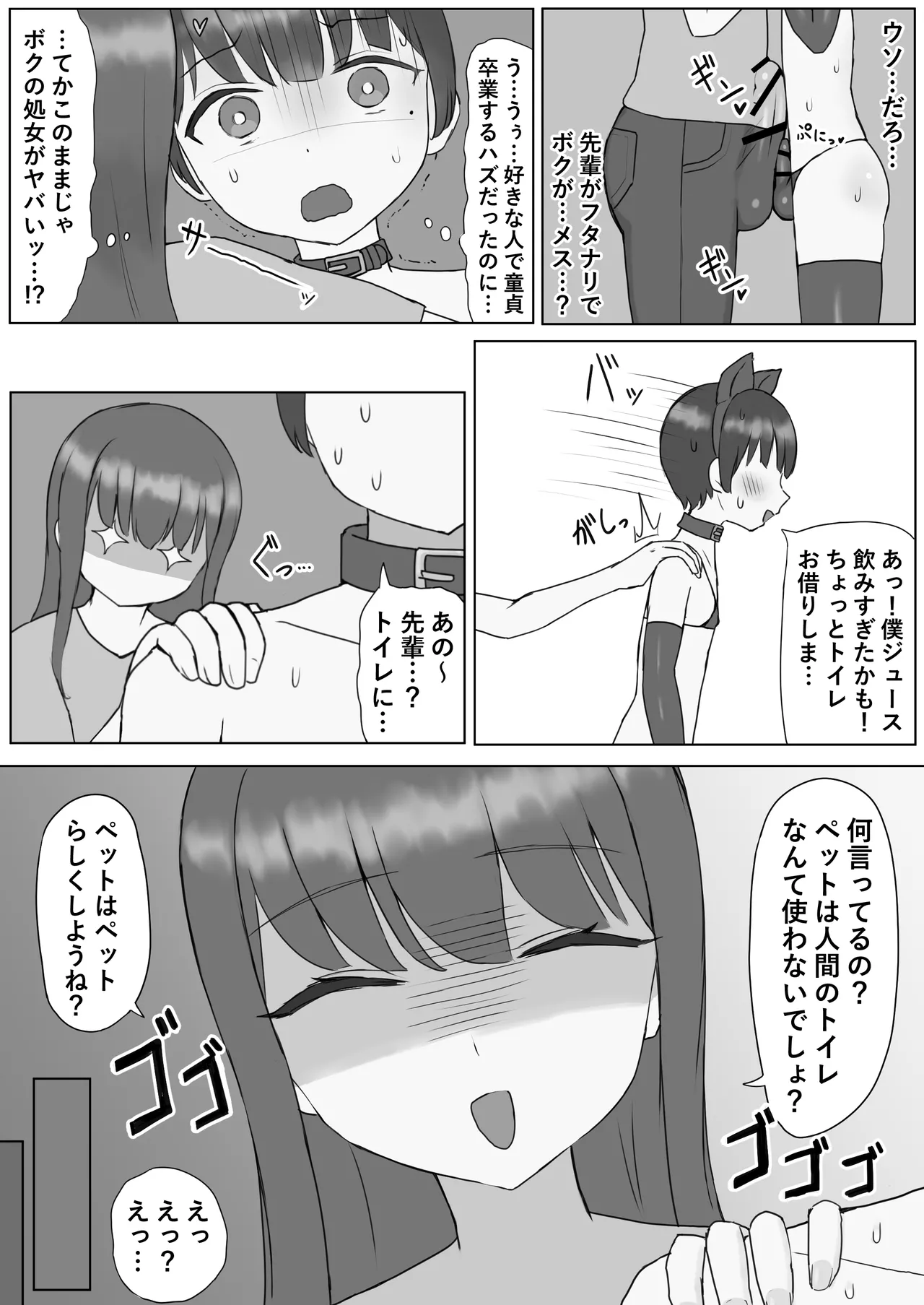 ふたなり年上彼女のペット兼マゾオナホにされちゃいました… page 9 full