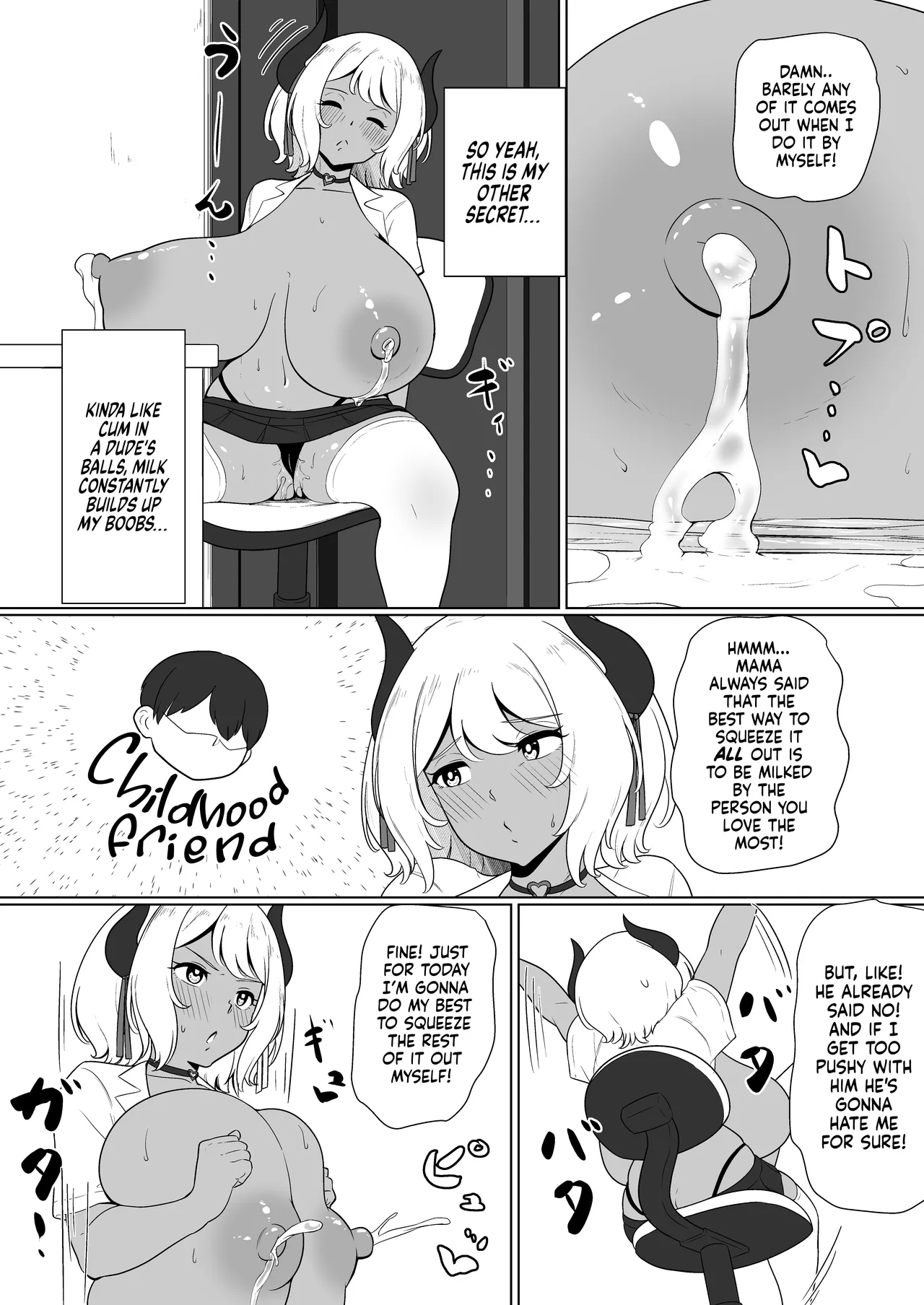 inma na Osananajimi no Sakunyuu Jijou "Houkago Onedari Chichishibori Hen" ー Milking My Succubus Childhood Friend?! - Begging To Be Wrung Out After School! page 10 full