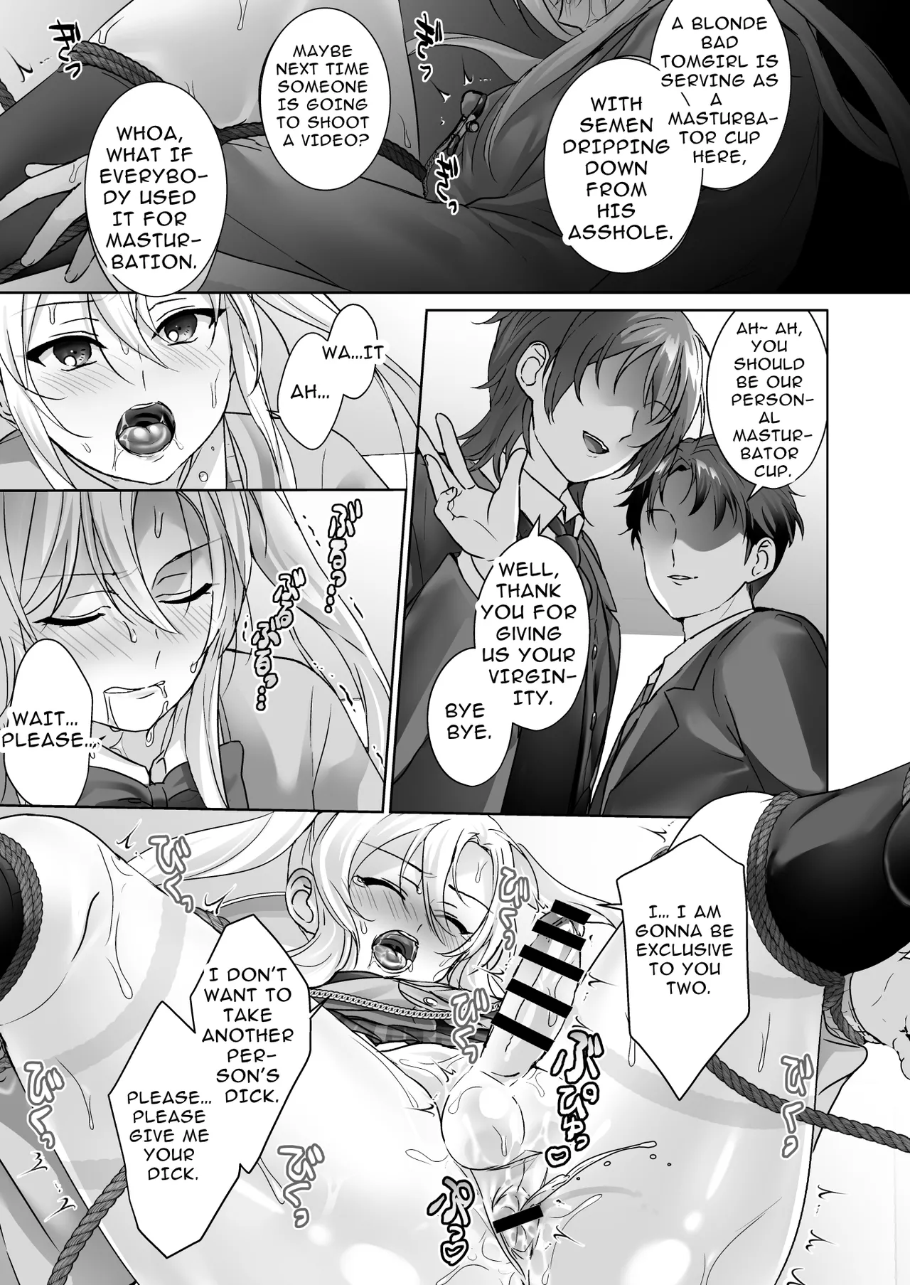Kinpatsu Yankee-kun o Josou Omocha Seme | Blonde Delinquent Boy's Crossdressing & Sex Toy Torment page 9 full