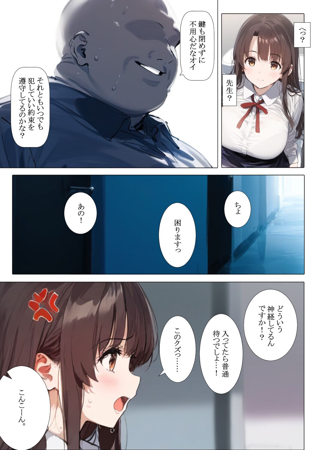 Katei Kyoushi to Shite Isourou shita Saimin Ojisan ni Haha Musume Zen'in Haramase - Sei Shihai page 9 full