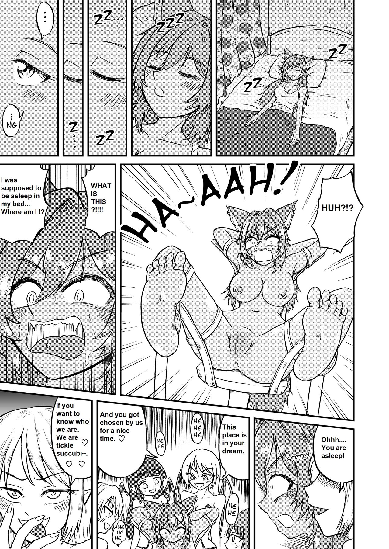Akane and the tickle succubi. page 1 full