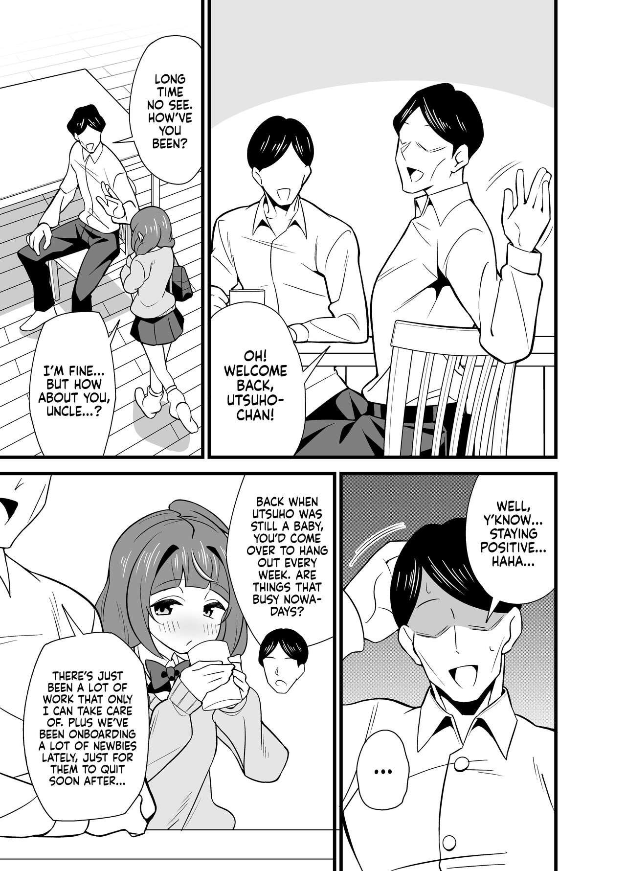 Oji Saimin 0 Saimin Appli o Te ni Shite Shimatta Meikko no Wagamama Houdai Virgin Sasage Kyouai Gyaku Rape | Hypnotized Uncle 0 - A Selfish Niece Obtains a Hypnosis App and Forces Her Uncle To Take Her Virginity in a Love-Crazed Reverse Rape page 4 full