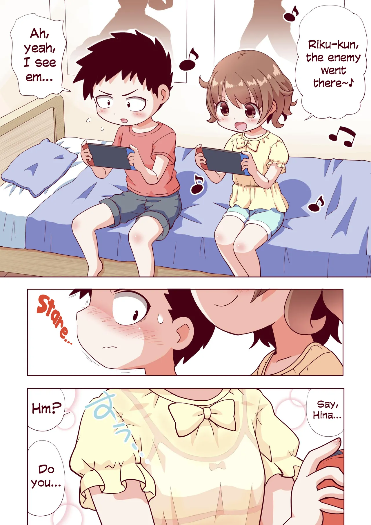 Osananajimi no Hajimete no Bra o Karakatteitara | I tried making a joke about my childhood friend’s first bra, but then… page 2 full