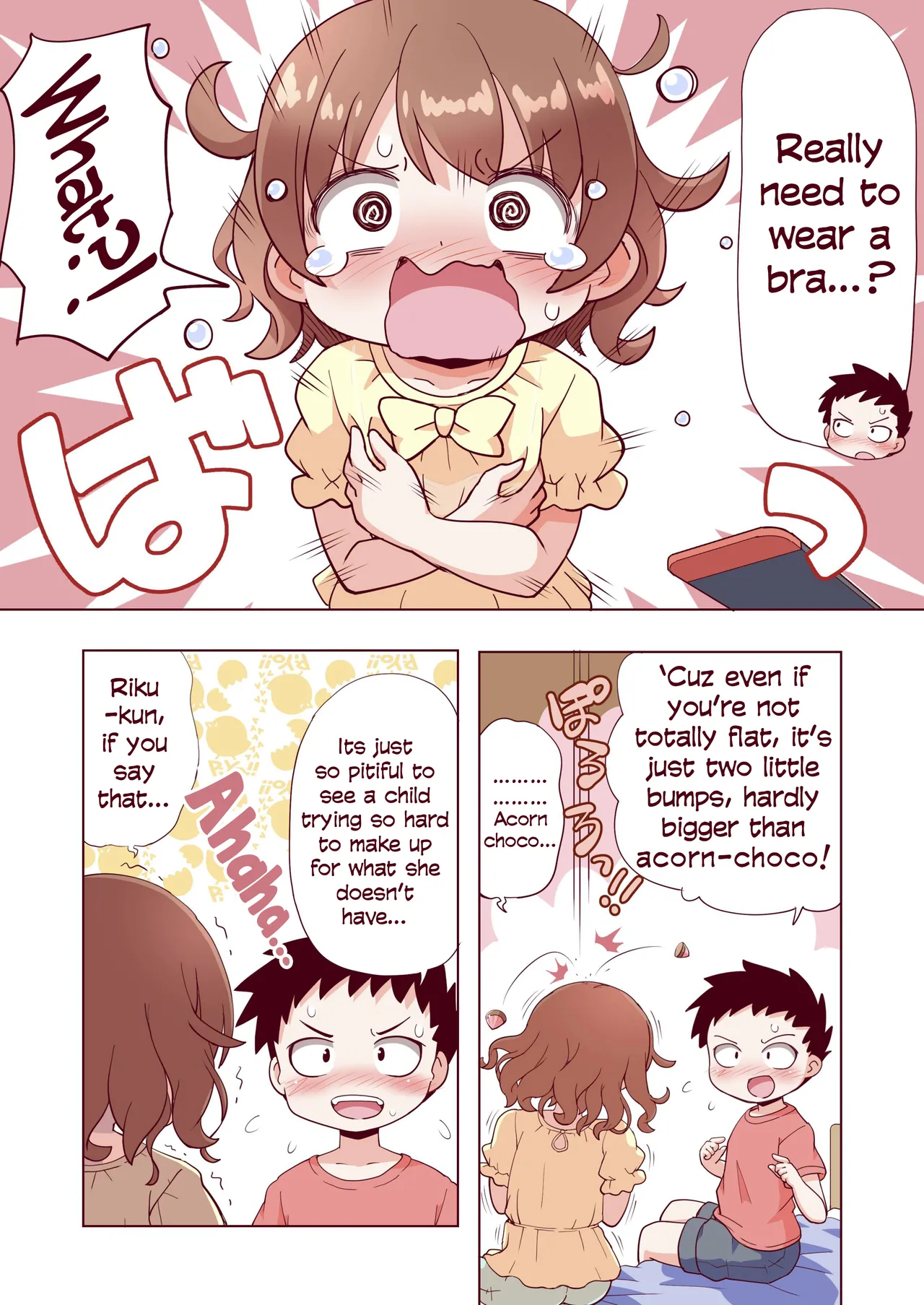 Osananajimi no Hajimete no Bra o Karakatteitara | I tried making a joke about my childhood friend’s first bra, but then… page 3 full